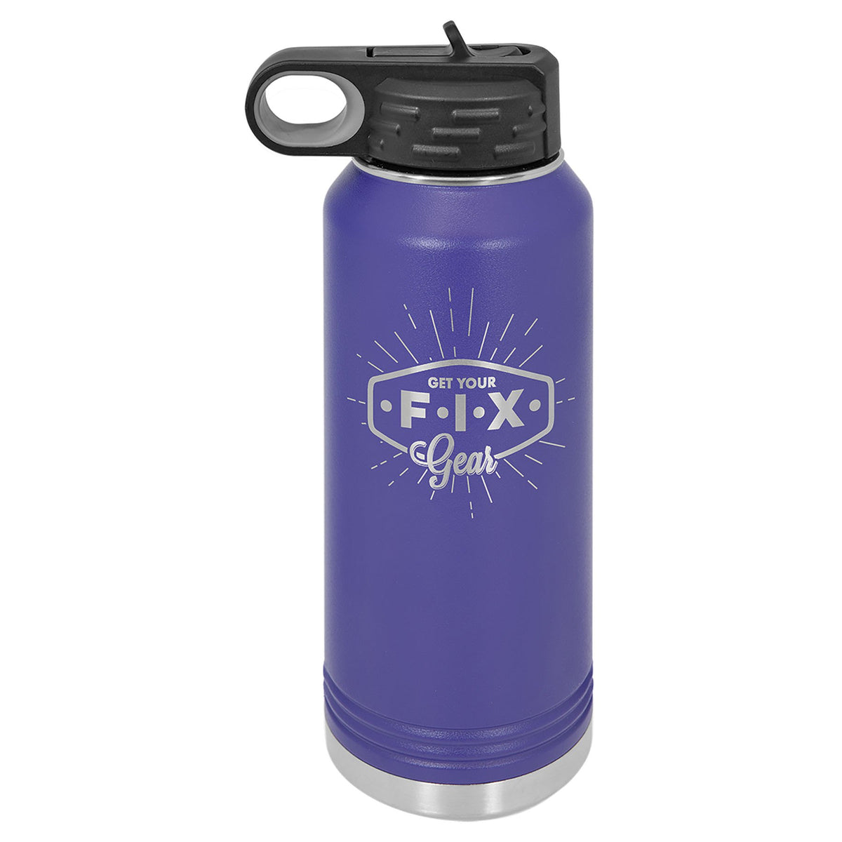 Engraved Polar Camel Water Bottle - Purple / 32 oz