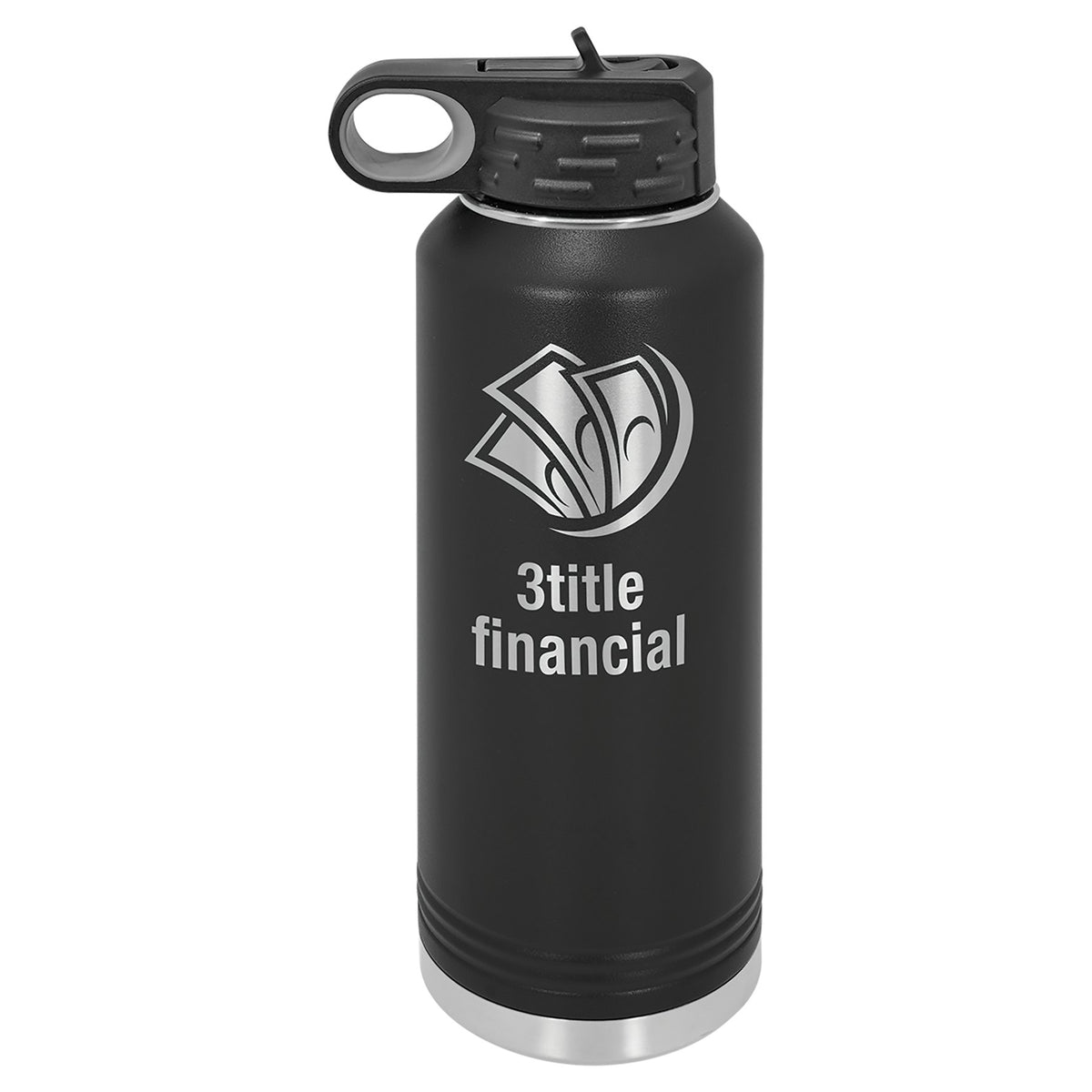 Engraved Polar Camel Water Bottle - Black / 40 oz