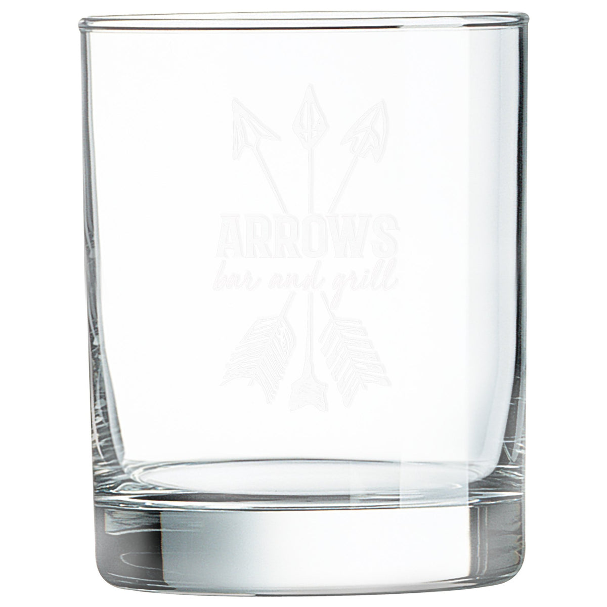 Engraved Polar Camel 13 3/4 oz Round Double Old Fashioned Glass