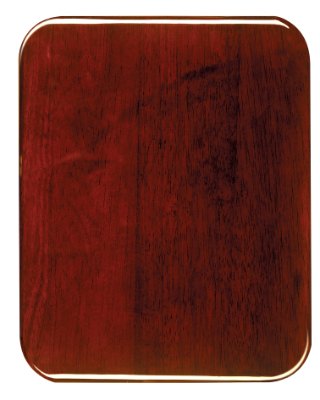 Engraved Piano Finish Round Corner Plaque - Rosewood / 8 x 10 in