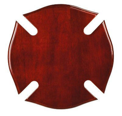 Engraved Rosewood Piano Finish Maltese Cross Plaque - 12 x 12 in
