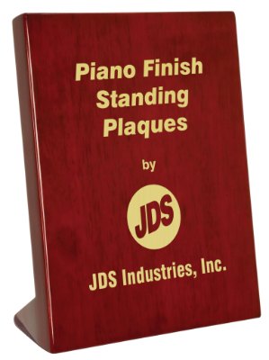 Engraved Piano Finish Standing Plaque - Rosewood / 6 1/4 x 8 1/4 in