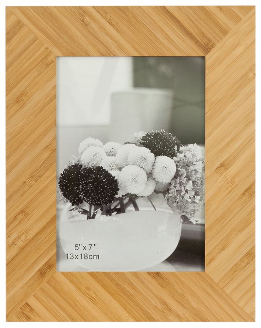 Engraved Bamboo Picture Frame - 5 x 7 in