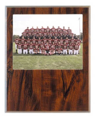 Engraved Cherry Finish Slide-In Frame Plaque - 12 x 15 in (10 x 8 window)