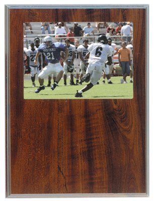 Engraved Cherry Finish Slide-In Frame Plaque - 8 x 10 in (6 x 4 window)