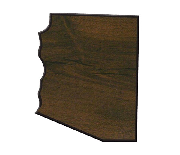 Engraved Walnut Finish Black Edge Arizona State Plaque - 8 5/8 x 10 1/8 in