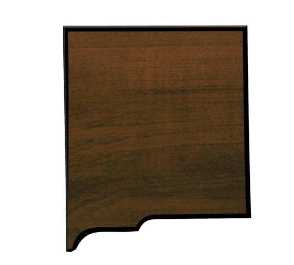 Engraved Walnut Finish Black Edge New Mexico State Plaque - 7 x 7 3/4 in