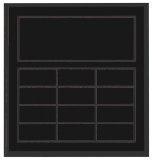 Engraved Value Perpetual Plaque - Matte Black / 11 3/4 x 12 3/4 in (12 plates)
