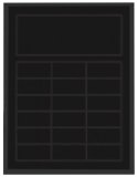 Engraved Value Perpetual Plaque - Matte Black / 11 3/4 x 15 3/4 in (18 plates)