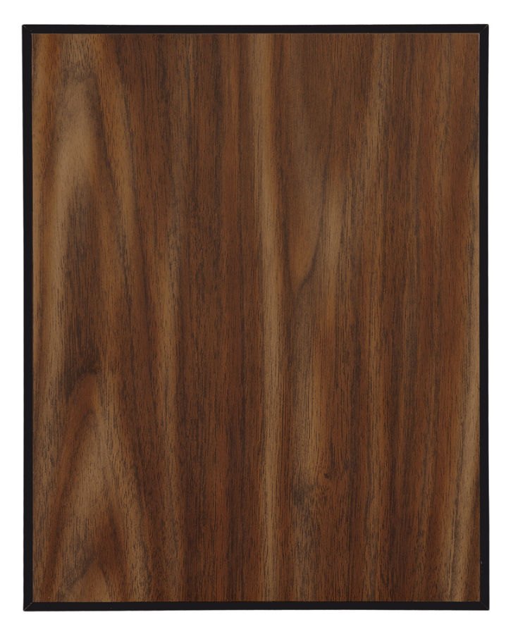 Engraved Value Walnut Finish Plaque with 45 Degree Bevel Black Edge - 9 x 12 in