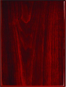 Engraved Value Piano Finish Plaque - Rosewood / 6 x 8 in