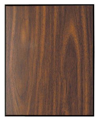 Engraved Walnut Finish Plaque with 45 Degree Bevel Black Edge - 8 x 10 in