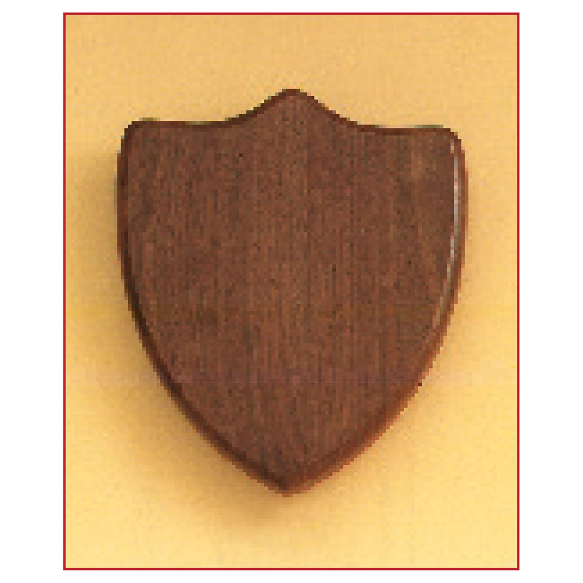Engraved Airflyte American Walnut Shield Plaque - 7 x 8 in