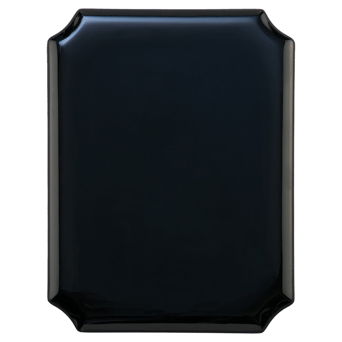 Engraved Airflyte High Gloss Plaque with Notched Corners - Black / 9 x 12 in