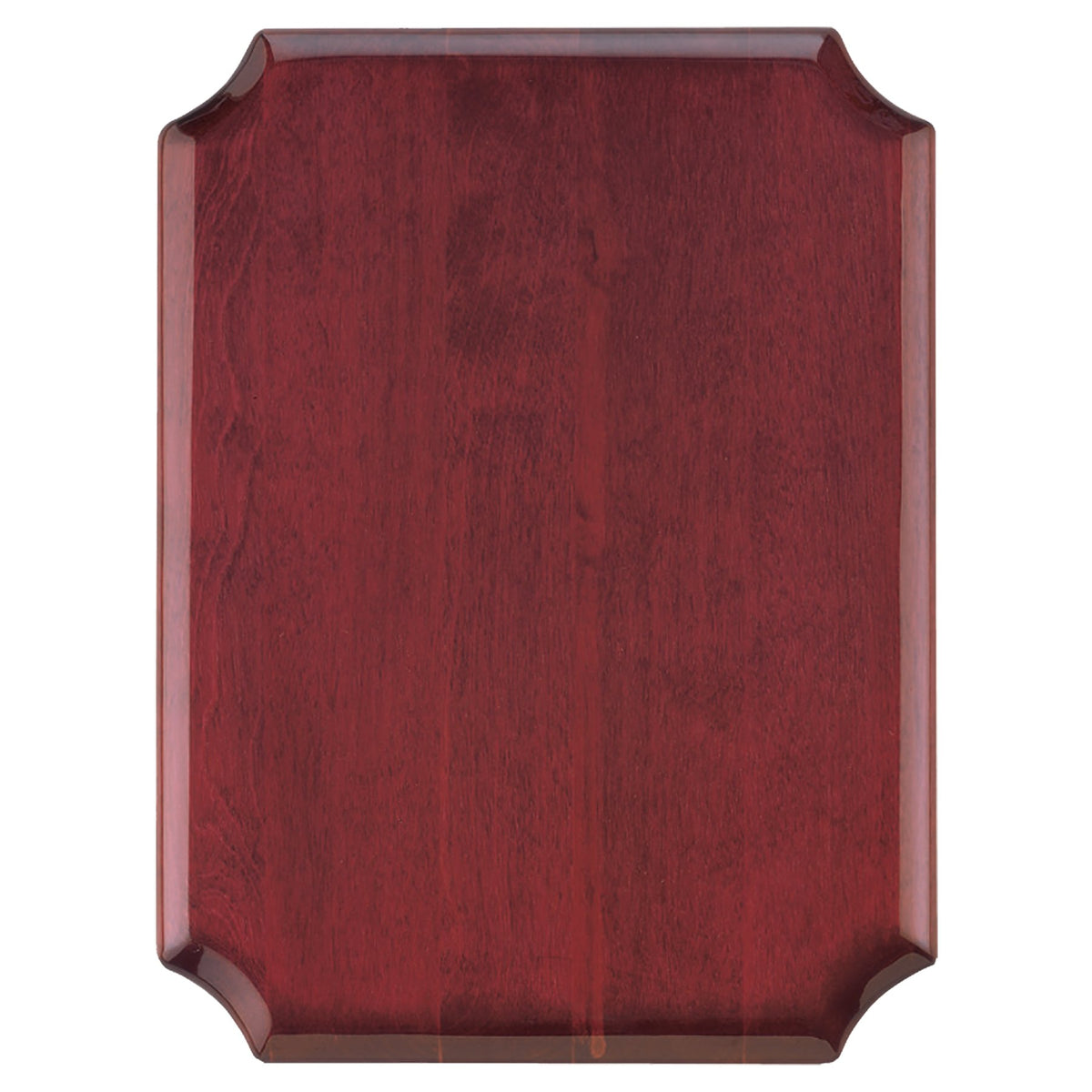 Engraved Airflyte High Gloss Plaque with Notched Corners - Rosewood / 9 x 12 in