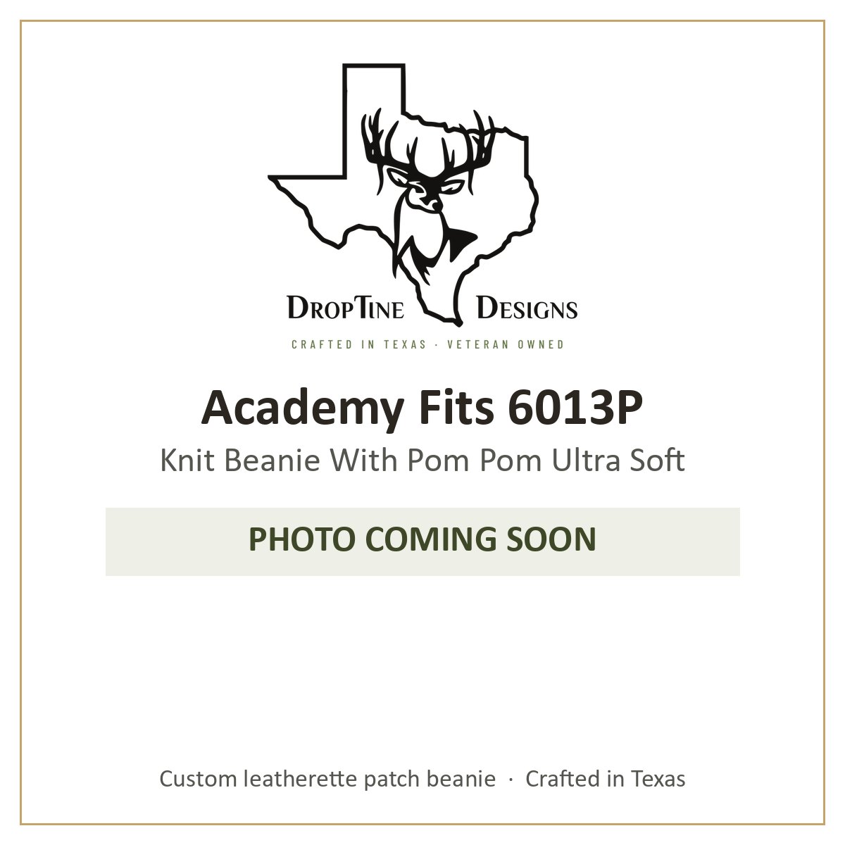 Photo coming soon: Academy Fits 6013P Knit Beanie With Pom Pom Ultra Soft