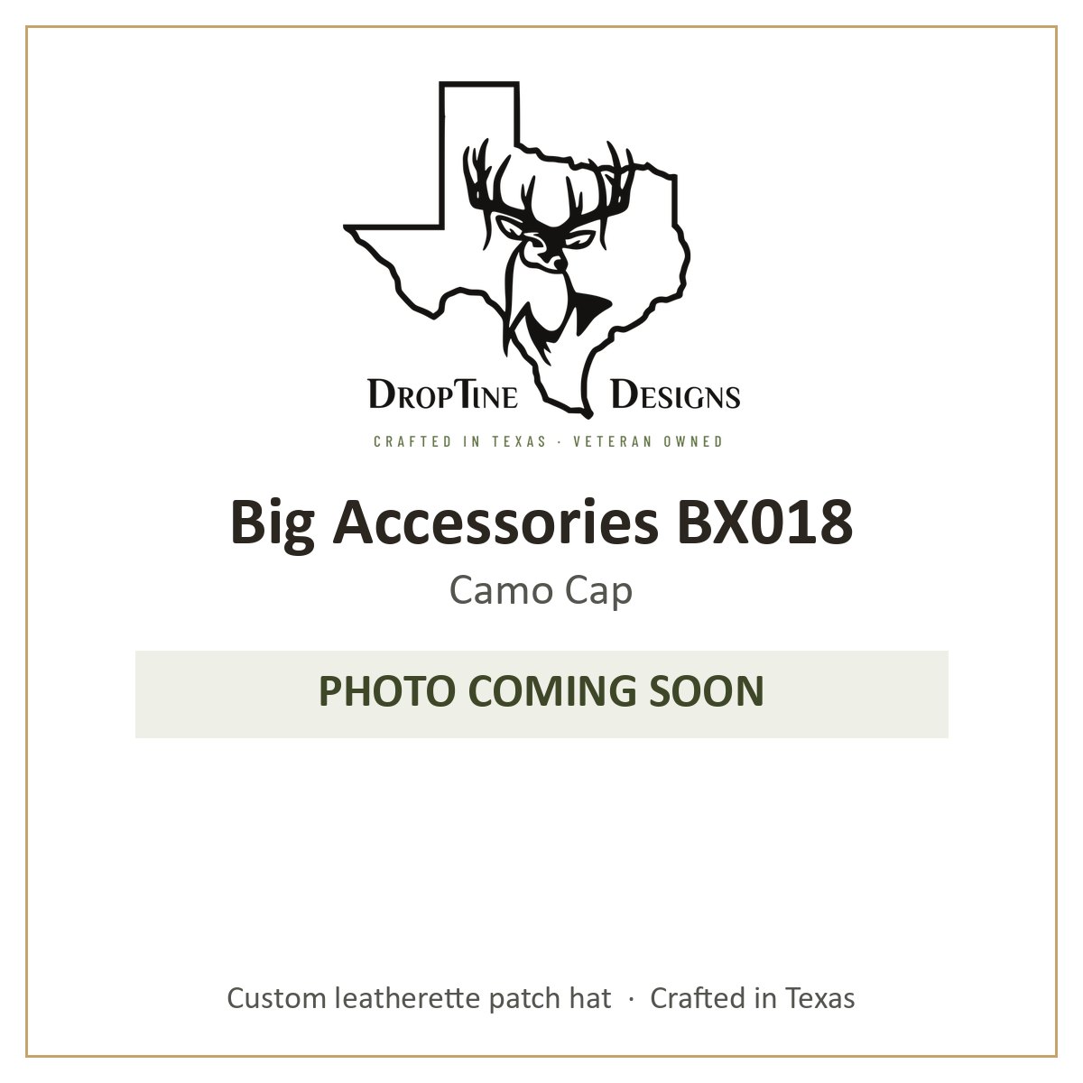 Photo coming soon: Big Accessories BX018 Camo Cap