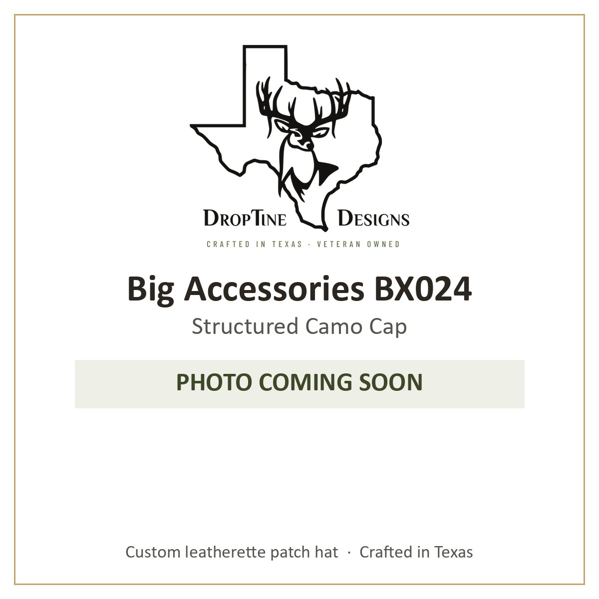 Photo coming soon: Big Accessories BX024 Structured Camo Cap