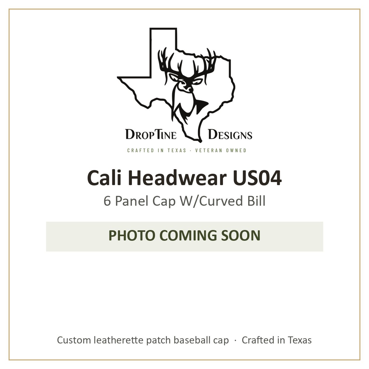 Photo coming soon: Cali Headwear US04 6 Panel Cap W/Curved Bill