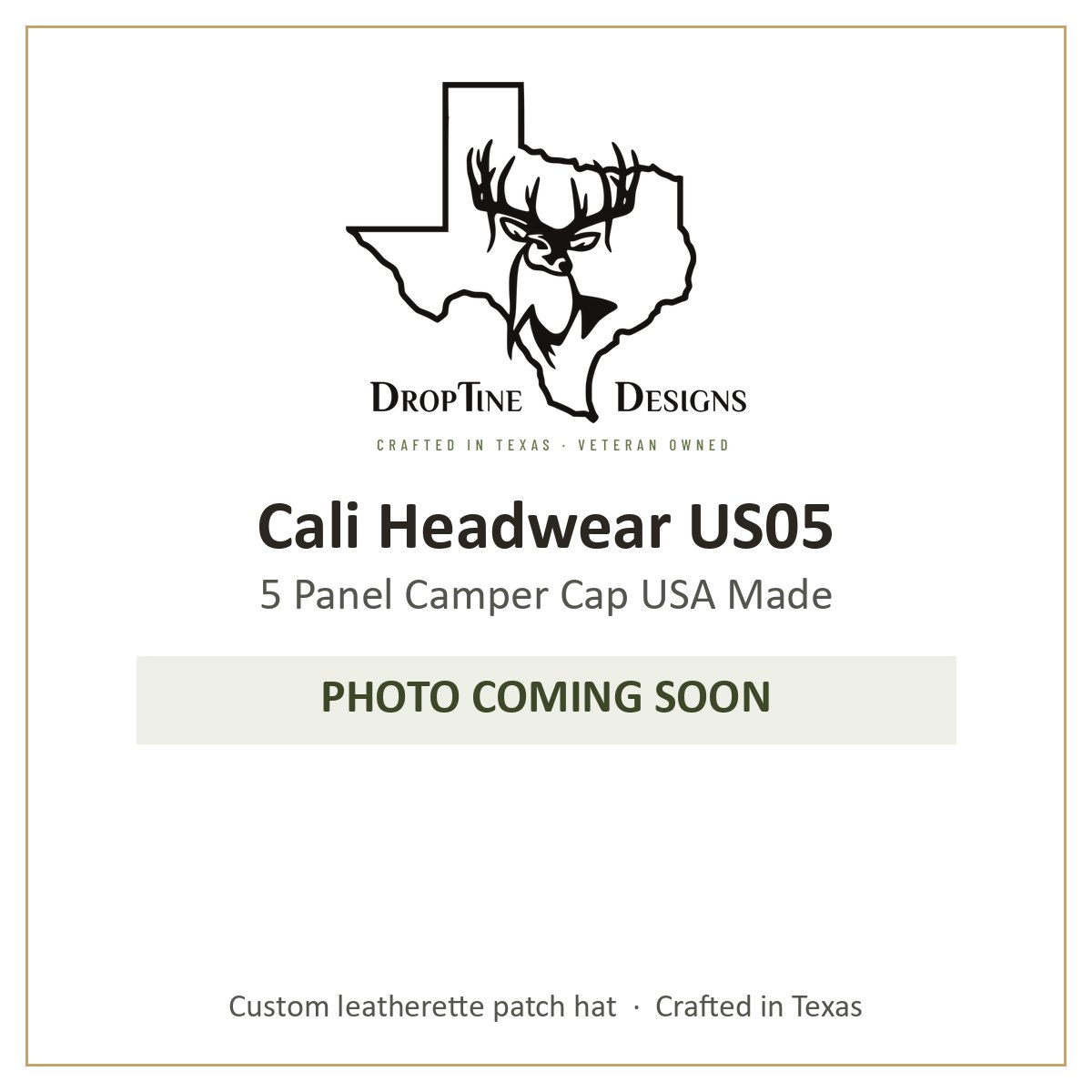 Photo coming soon: Cali Headwear US05 5 Panel Camper Cap USA Made