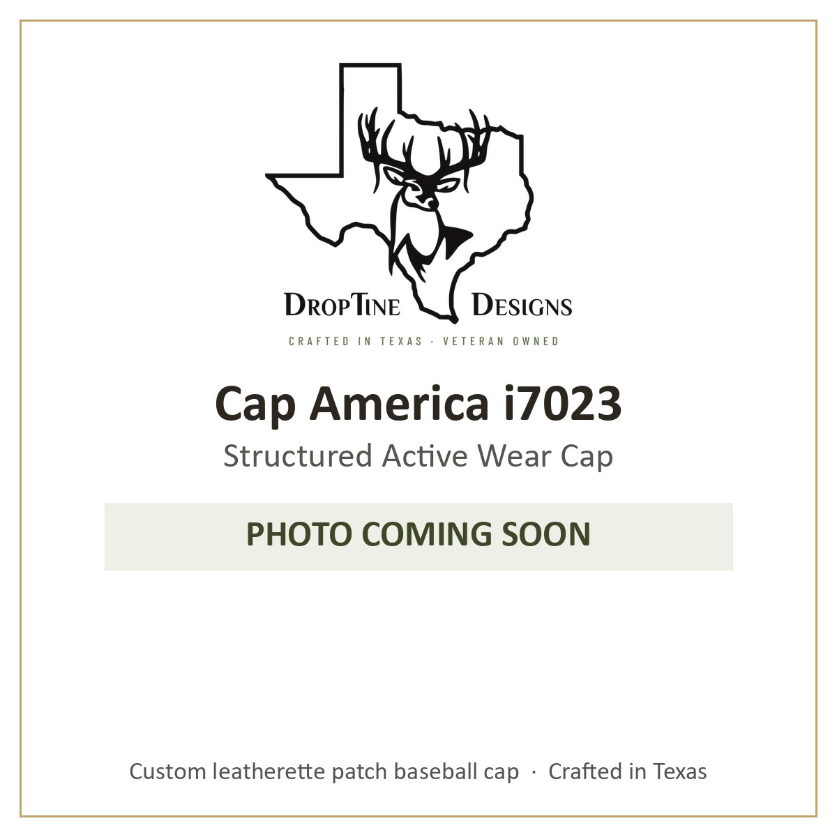 Photo coming soon: Cap America i7023 Structured Active Wear Cap
