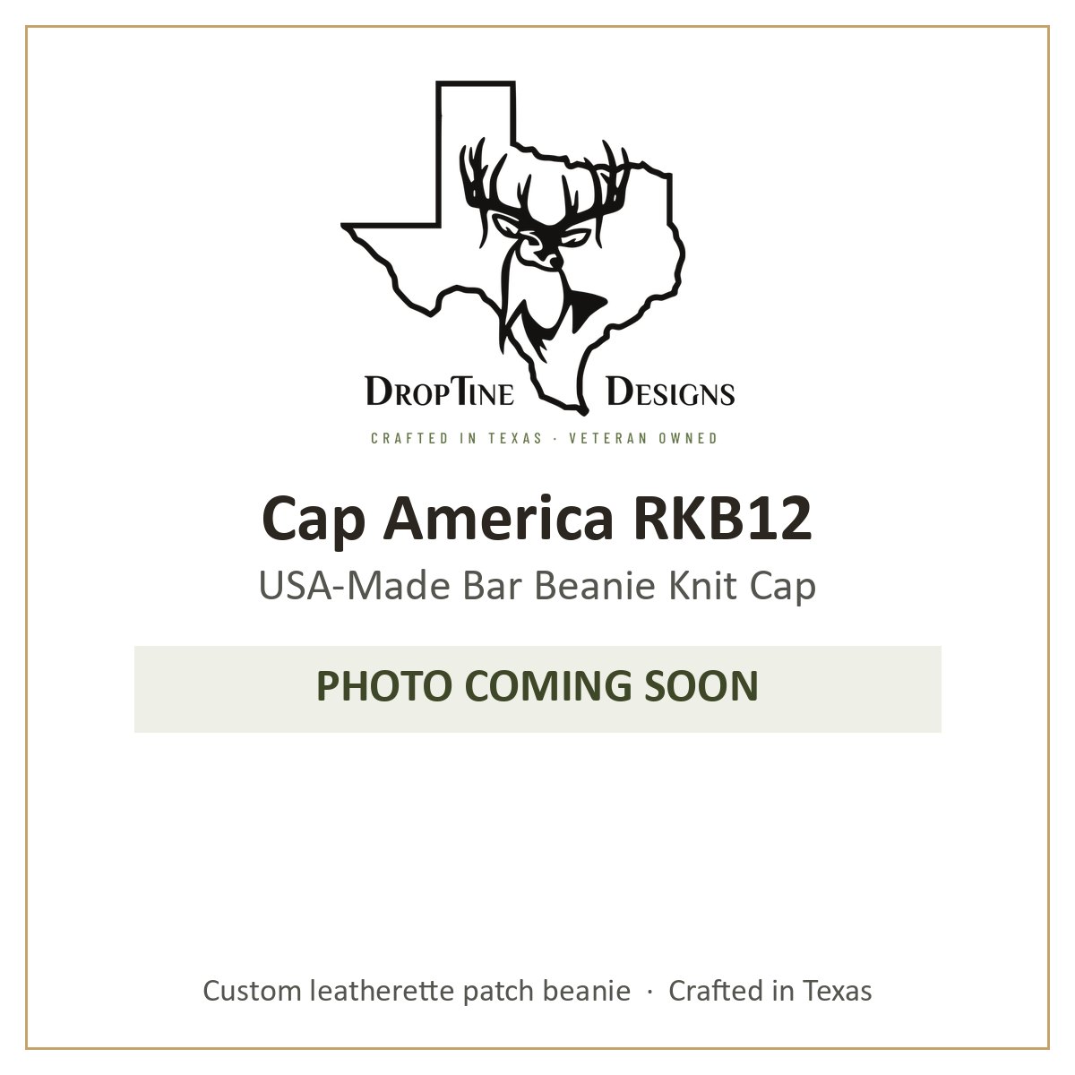 Photo coming soon: Cap America RKB12 USA-Made Bar Beanie Knit Cap