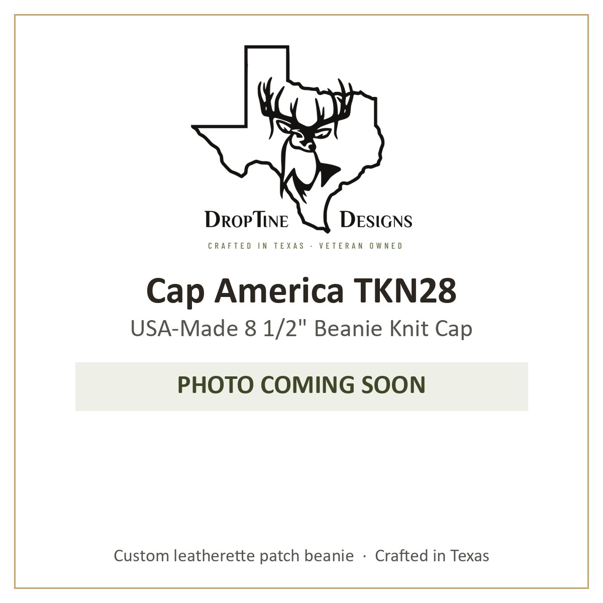 Photo coming soon: Cap America TKN28 USA-Made 8 1/2" Beanie Knit Cap