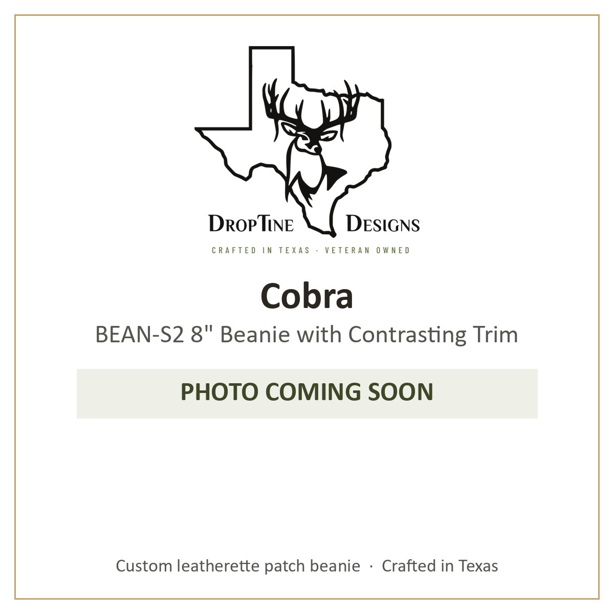 Photo coming soon: Cobra BEAN-S2 8" Beanie with Contrasting Trim