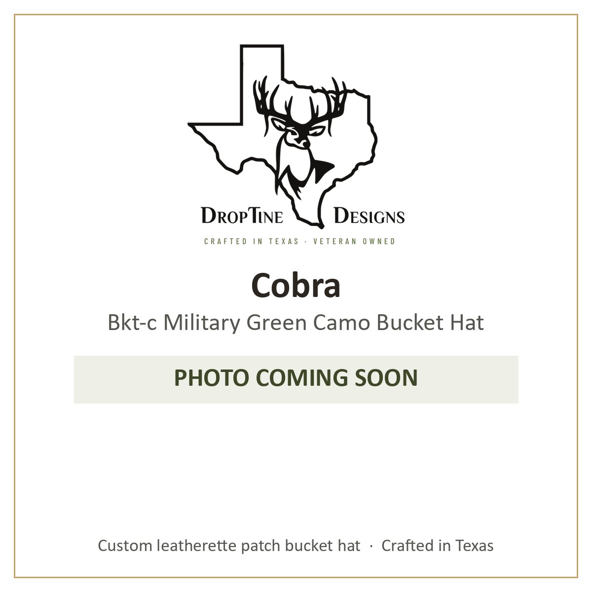 Photo coming soon: Cobra Bkt-c Military Green Camo Bucket Hat