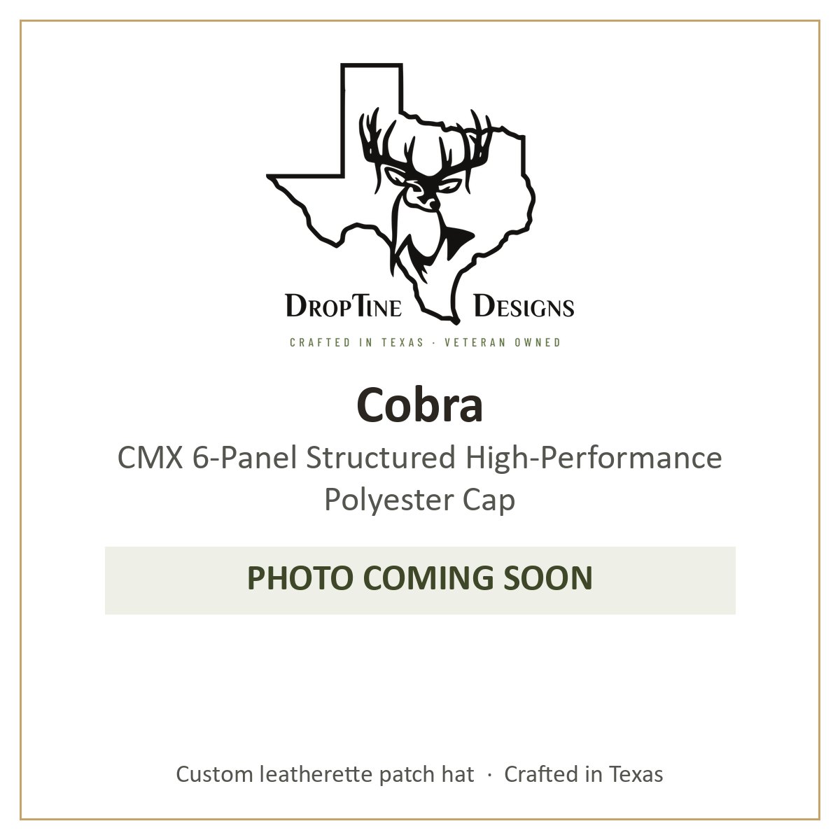 Photo coming soon: Cobra CMX 6-Panel Structured High-Performance Polyester Cap