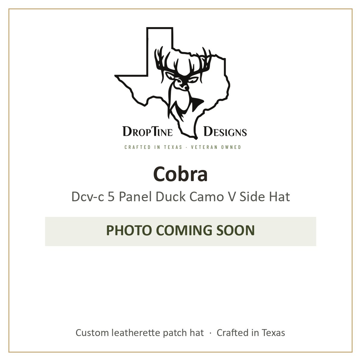 Photo coming soon: Cobra Dcv-c 5 Panel Duck Camo V Side Hat