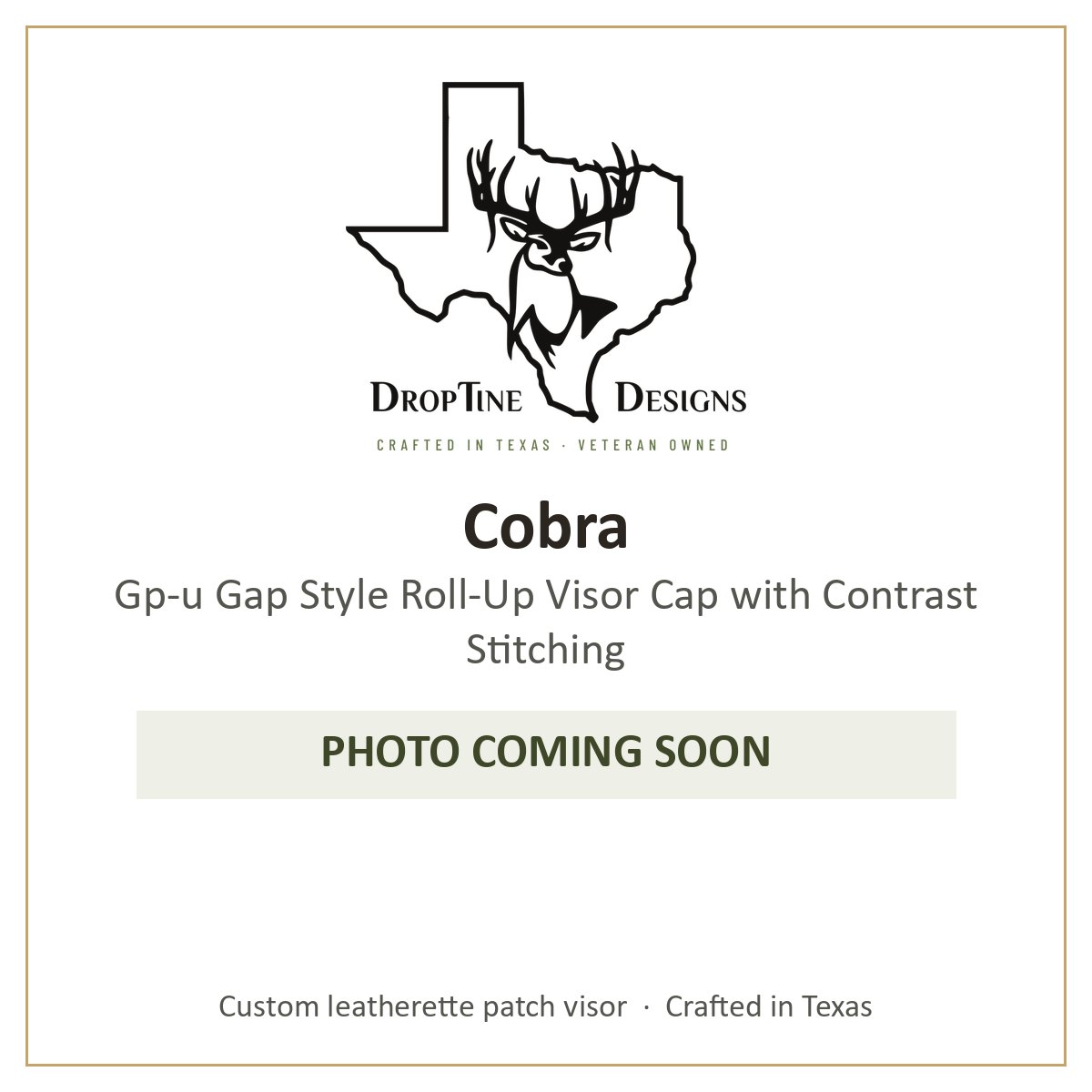 Photo coming soon: Cobra Gp-u Gap Style Roll-Up Visor Cap with Contrast Stitching