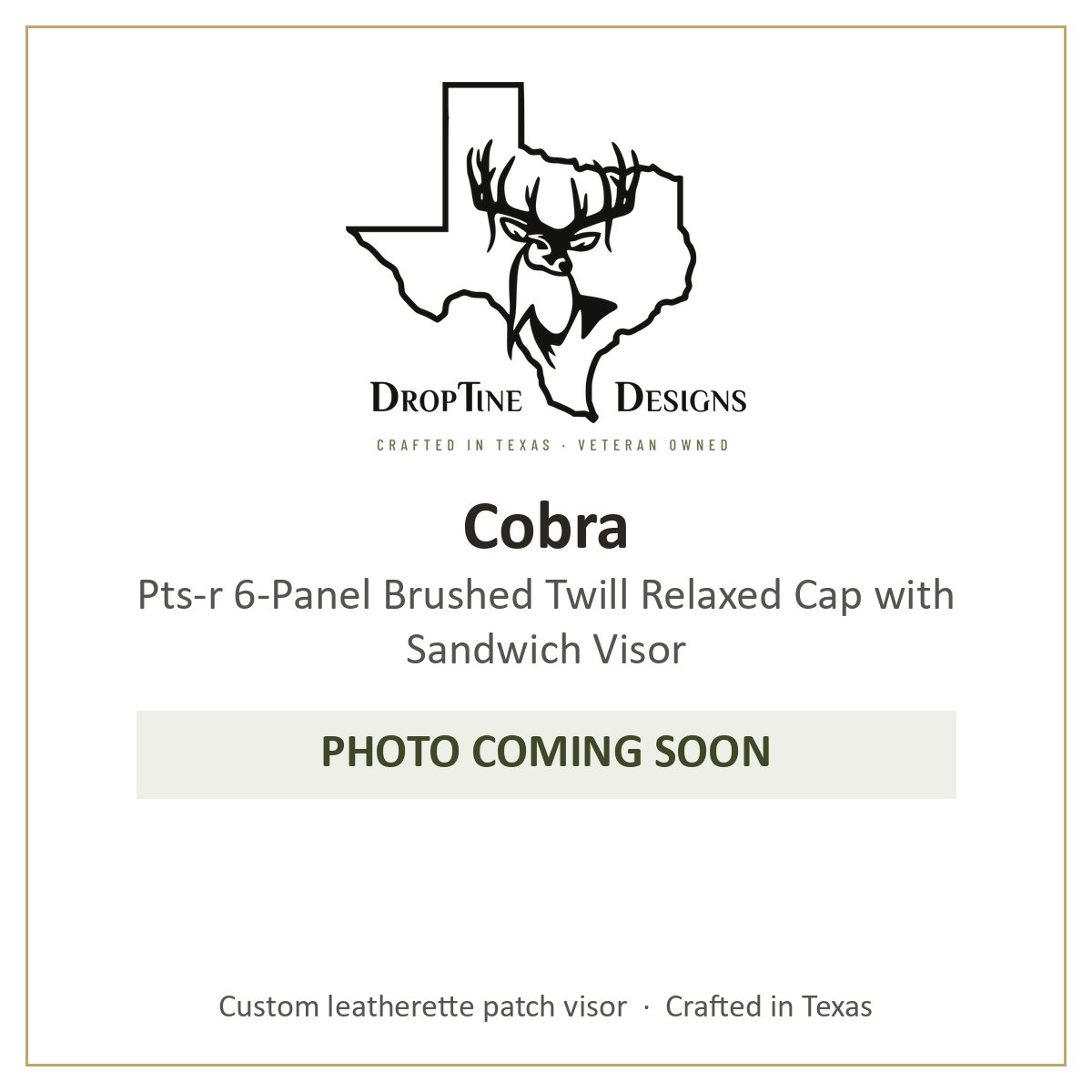 Photo coming soon: Cobra Pts-r 6-Panel Brushed Twill Relaxed Cap with Sandwich Visor