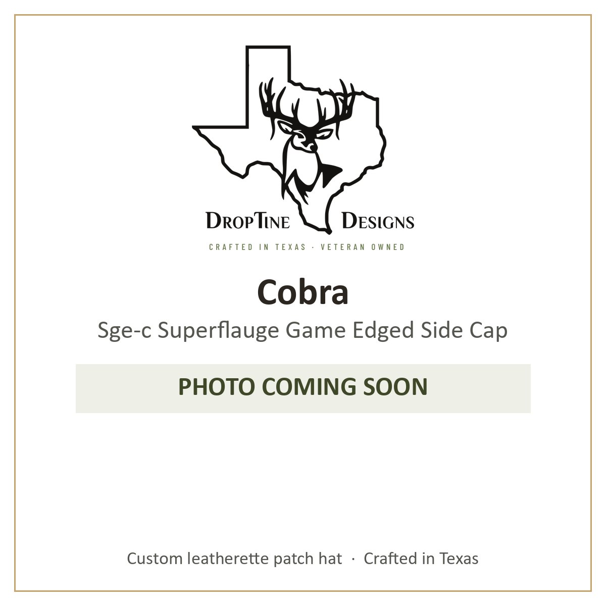 Photo coming soon: Cobra Sge-c Superflauge Game Edged Side Cap