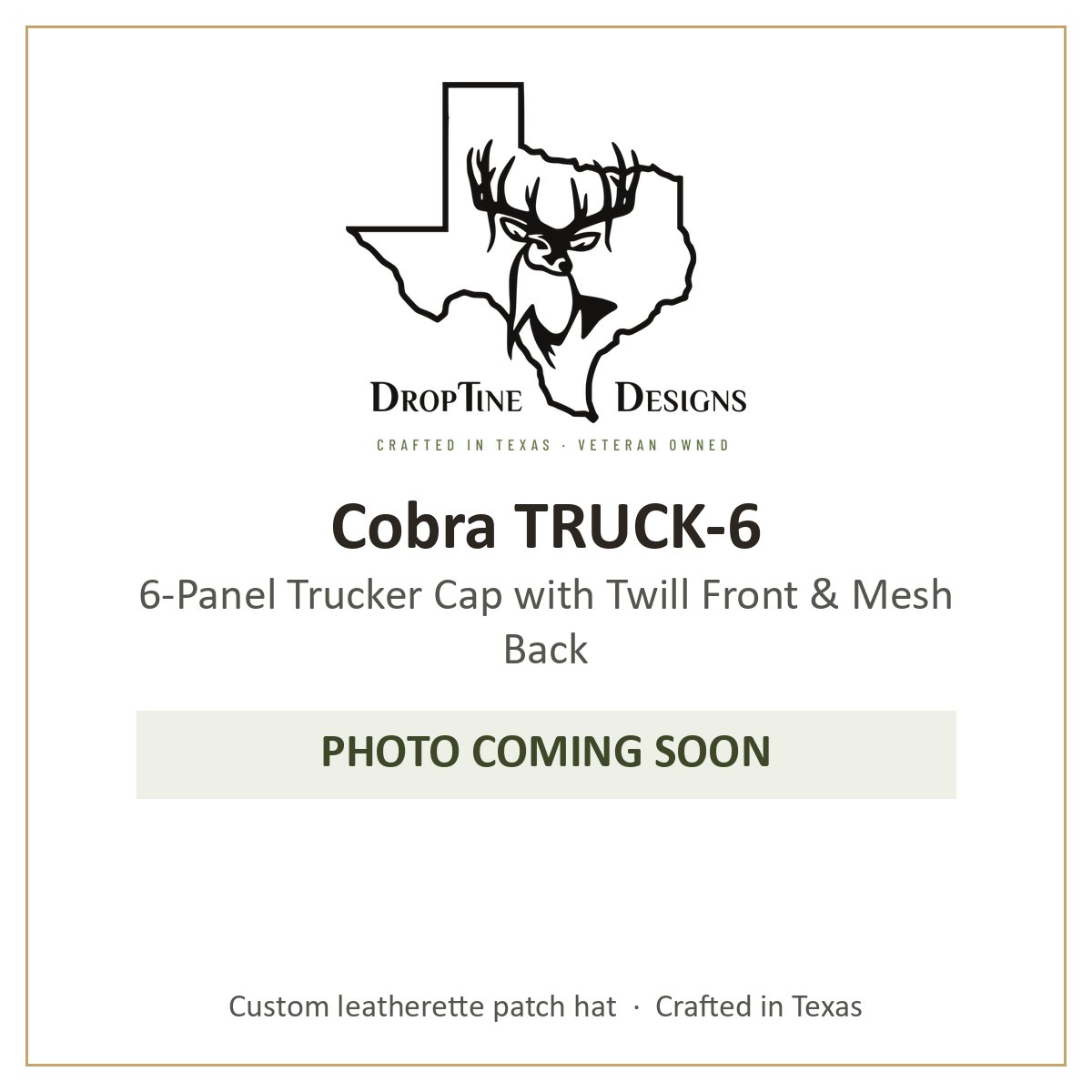 Photo coming soon: Cobra TRUCK-6 6-Panel Trucker Cap with Twill Front & Mesh Back