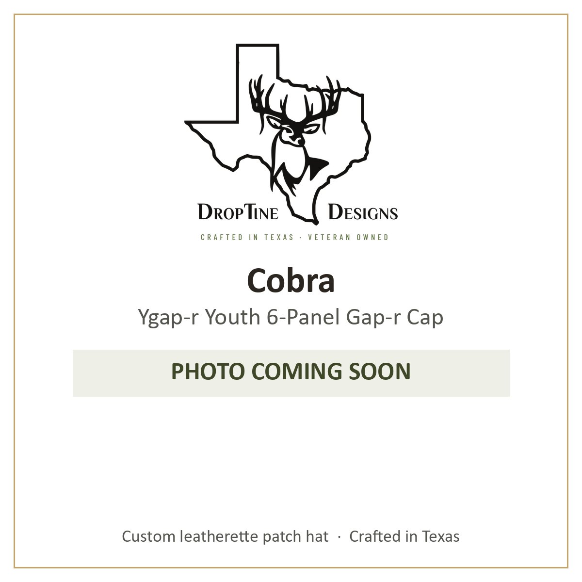 Photo coming soon: Cobra Ygap-r Youth 6-Panel Gap-r Cap