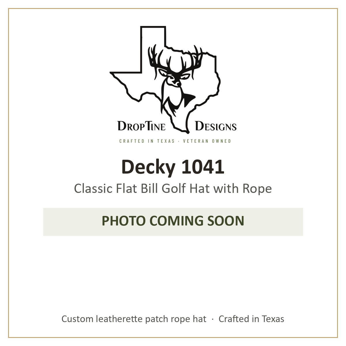 Photo coming soon: Decky 1041 Classic Flat Bill Golf Hat with Rope