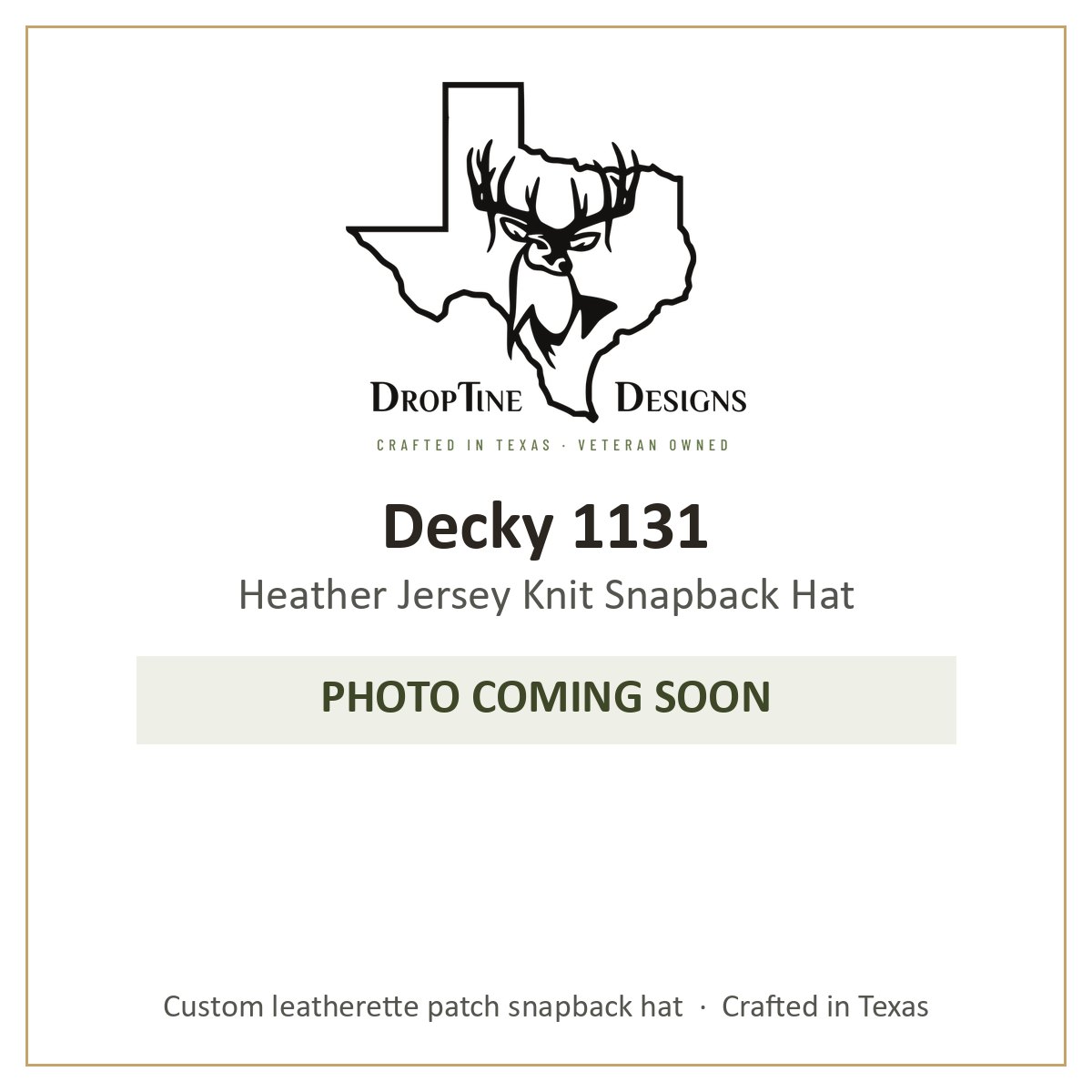 Photo coming soon: Decky 1131 Heather Jersey Knit Snapback Hat