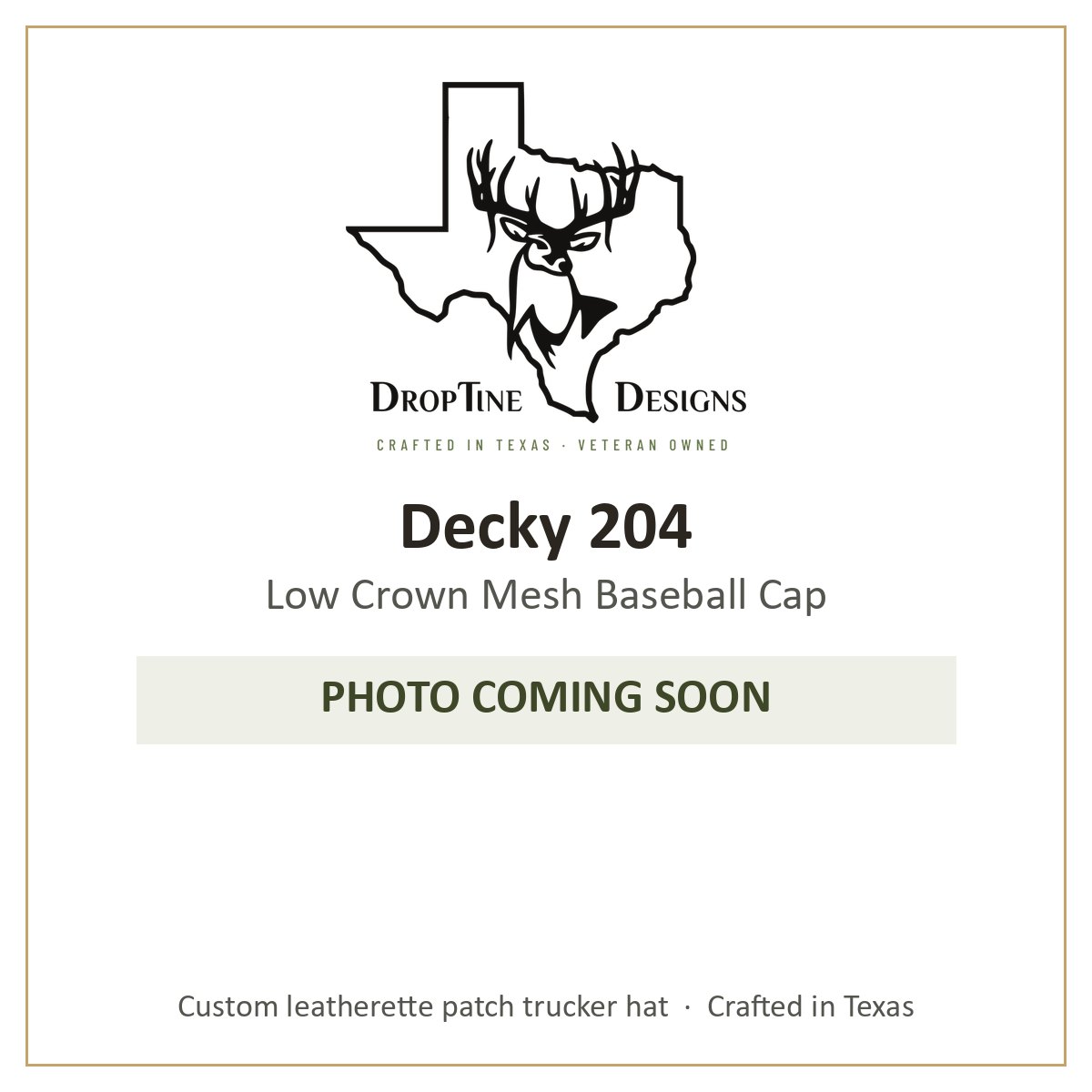 Photo coming soon: Decky 204 Low Crown Mesh Baseball Cap