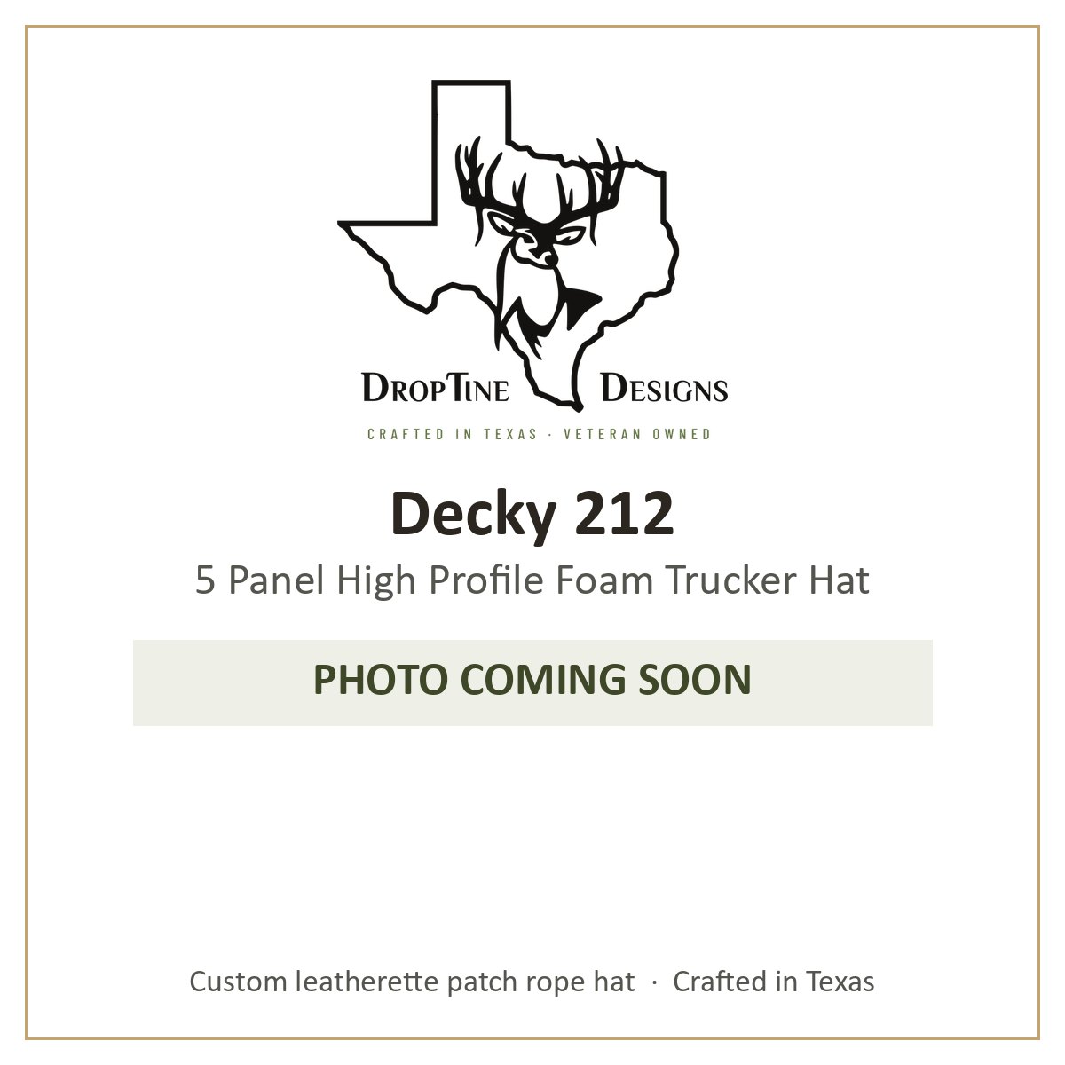 Photo coming soon: Decky 212 5 Panel High Profile Foam Trucker Hat
