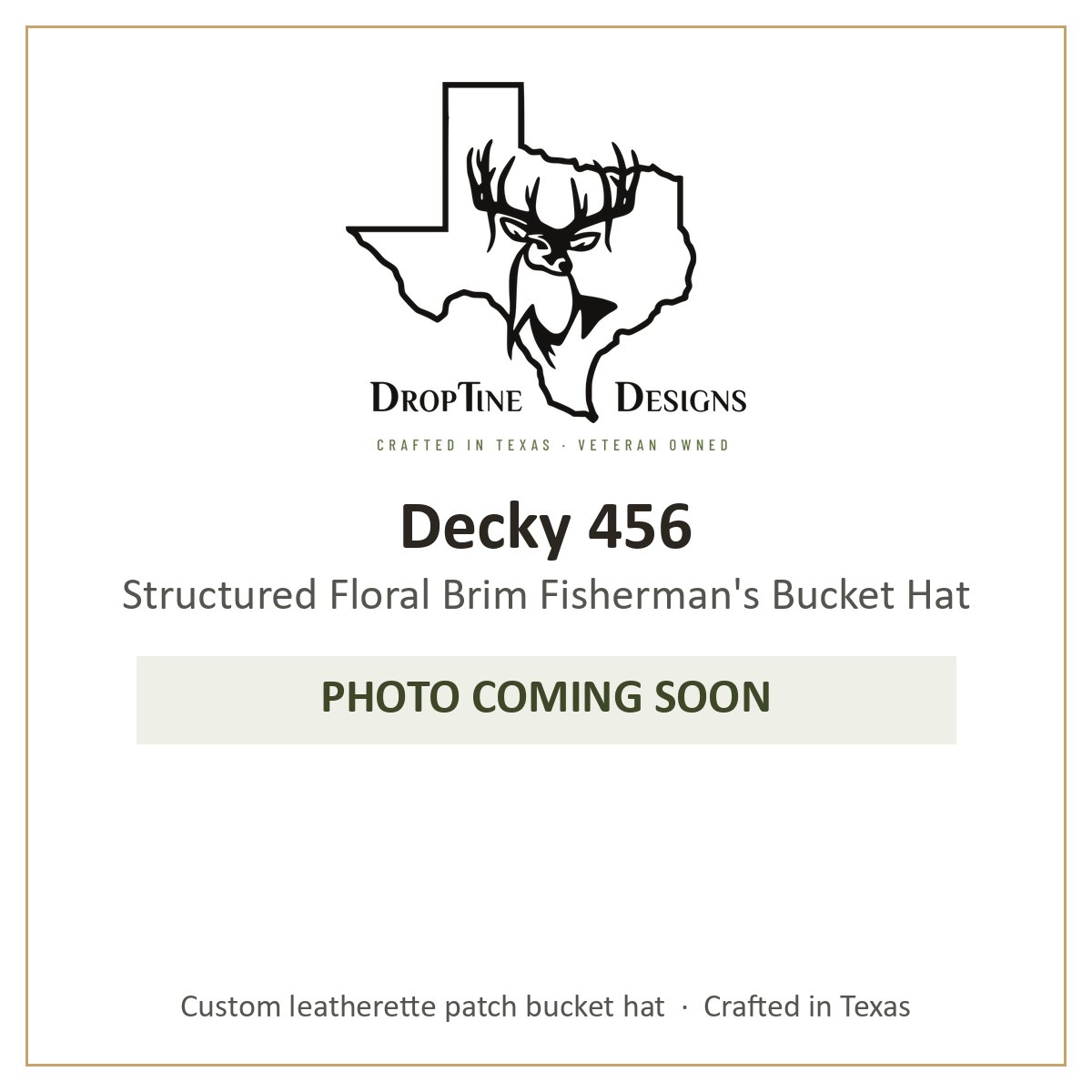 Photo coming soon: Decky 456 Structured Floral Brim Fisherman's Bucket Hat