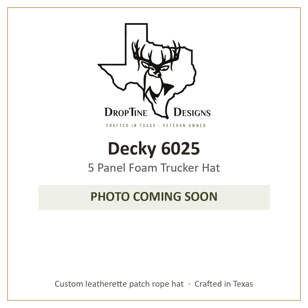 Photo coming soon: Decky 6025 5 Panel Foam Trucker Hat