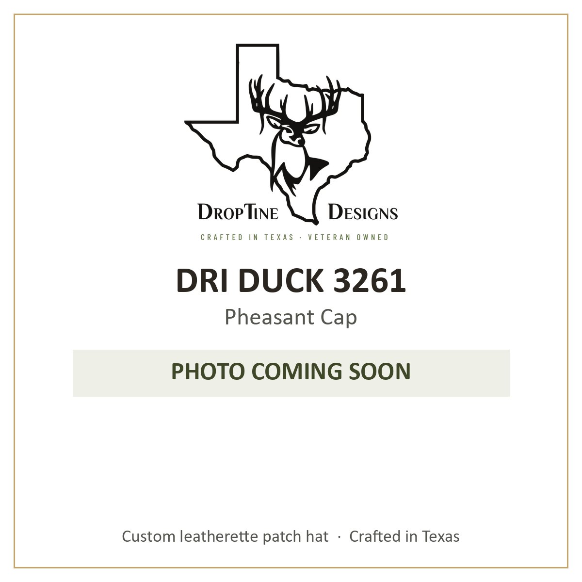 Photo coming soon: DRI DUCK 3261 Pheasant Cap