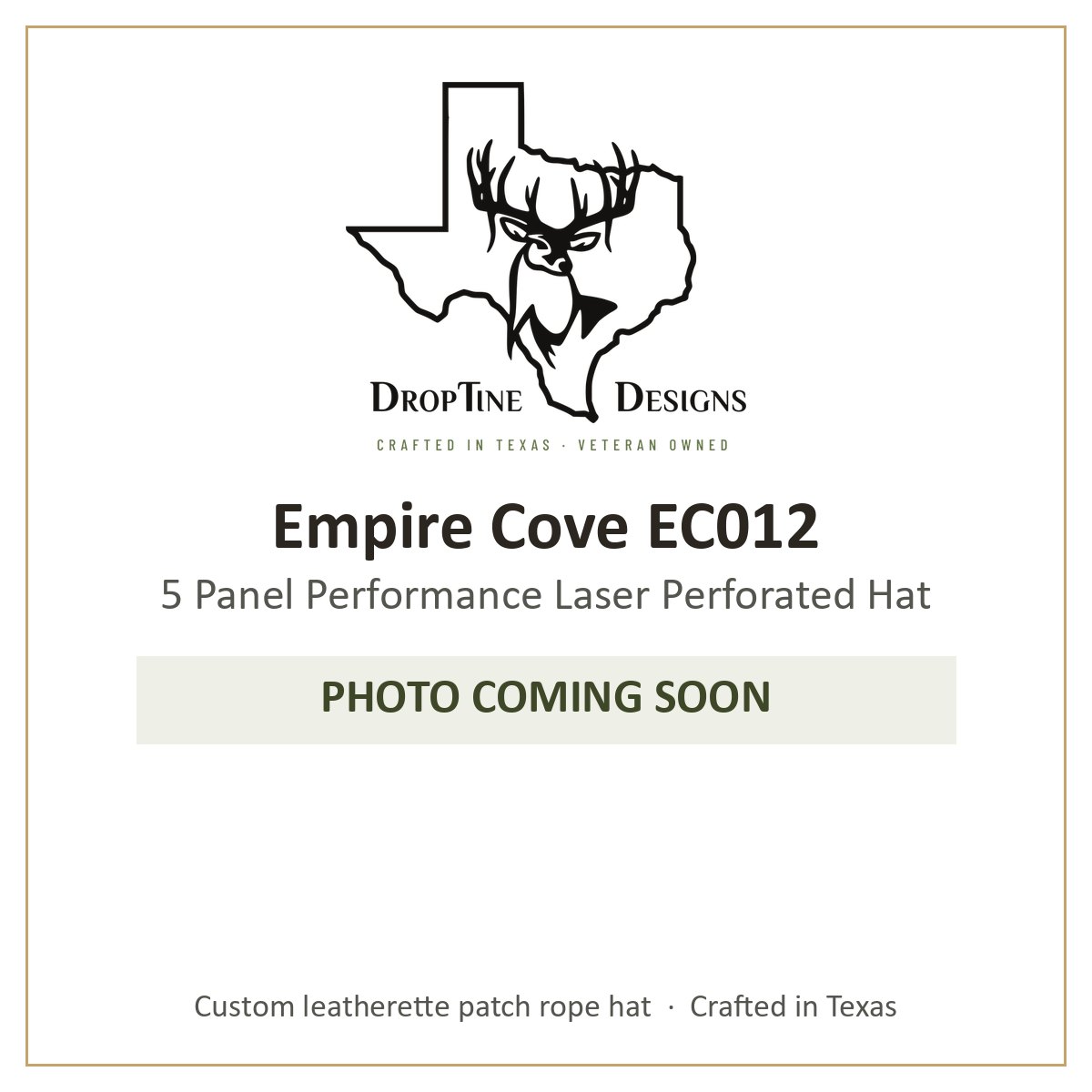 Photo coming soon: Empire Cove EC012 5 Panel Performance Laser Perforated Hat