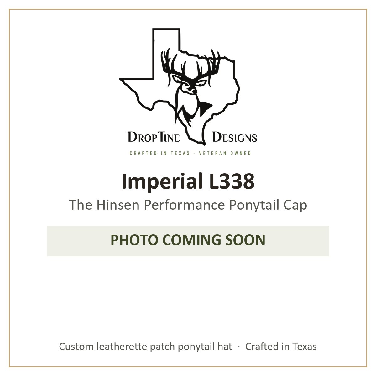 Photo coming soon: Imperial L338 The Hinsen Performance Ponytail Cap
