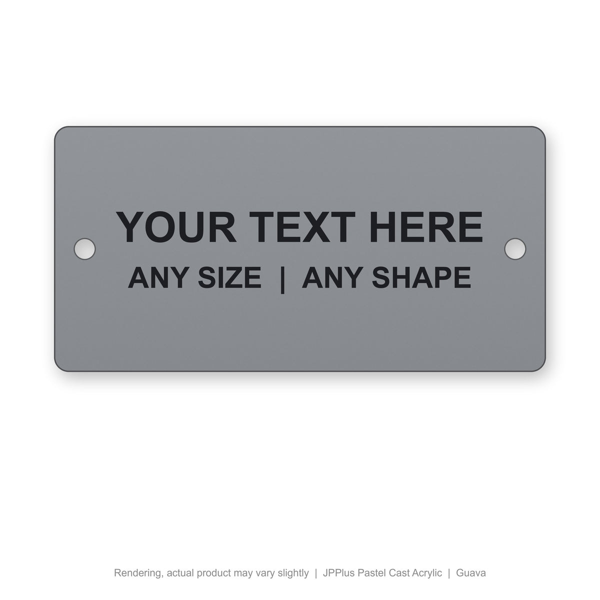 JPPlus Pastel Cast Acrylic engraved plate (rendering)