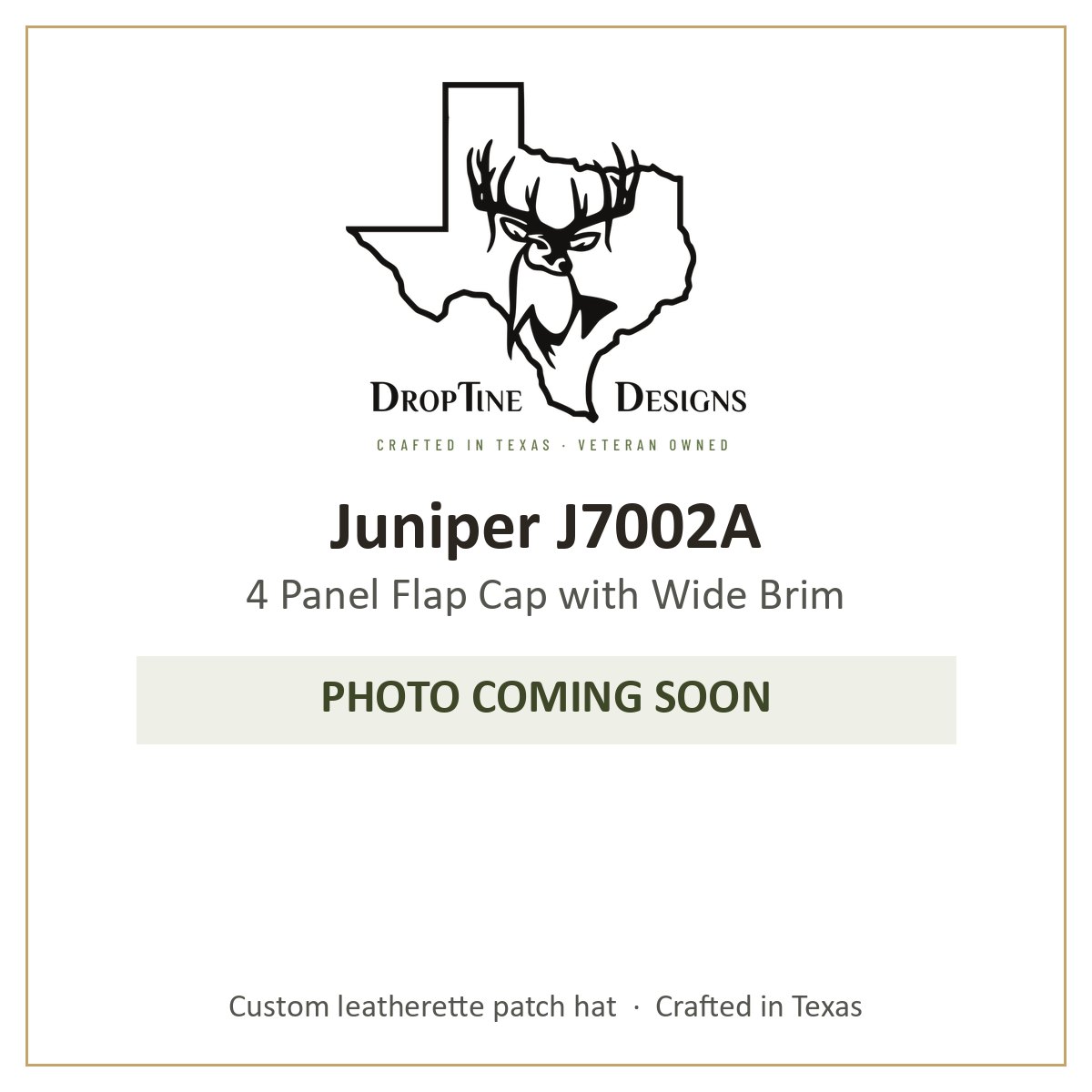 Photo coming soon: Juniper J7002A 4 Panel Flap Cap with Wide Brim