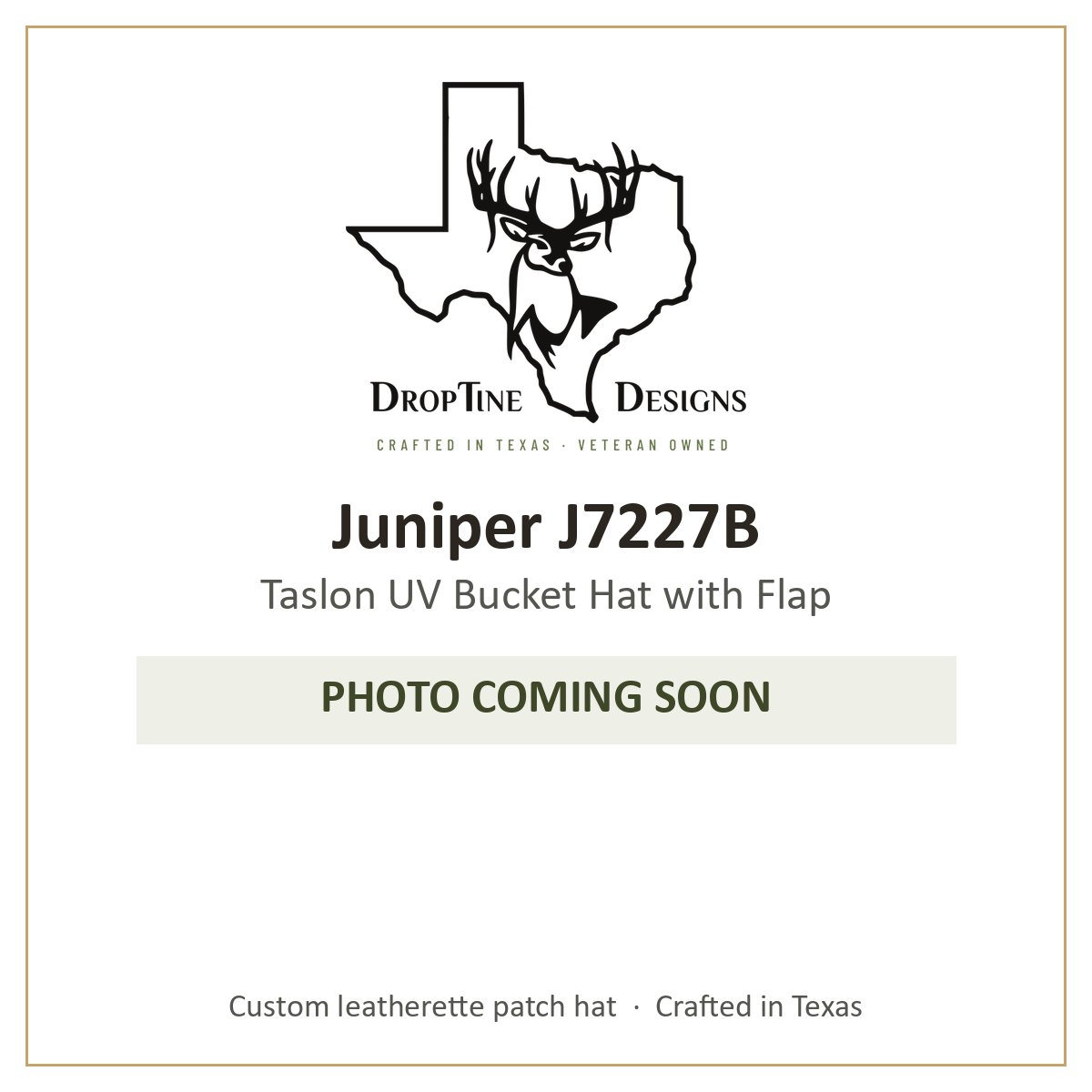 Photo coming soon: Juniper J7227B Taslon UV Bucket Hat with Flap