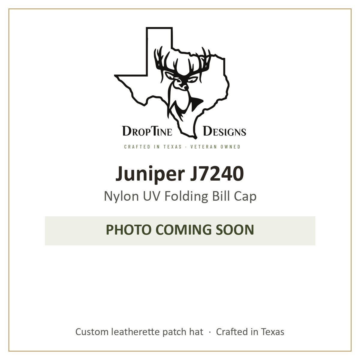 Photo coming soon: Juniper J7240 Nylon UV Folding Bill Cap