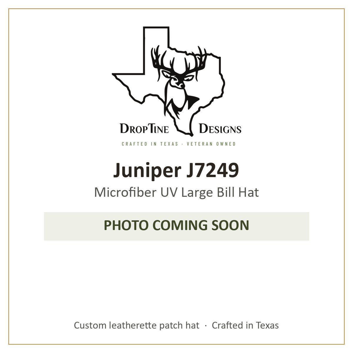 Photo coming soon: Juniper J7249 Microfiber UV Large Bill Hat